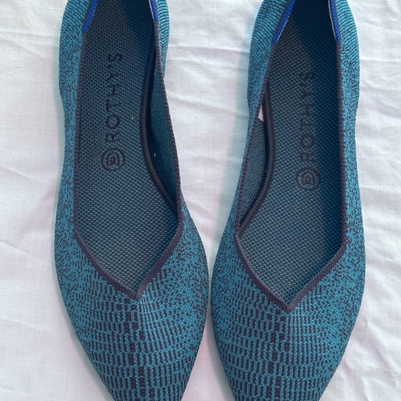 Shoes Flats By Rothys In Teal, Size: 10